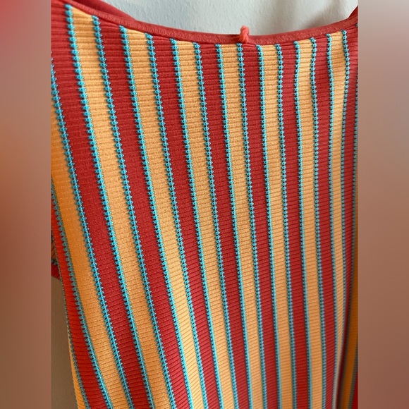 L*Space Belted Striped Orange and White Swimsuit - Picture 10 of 11